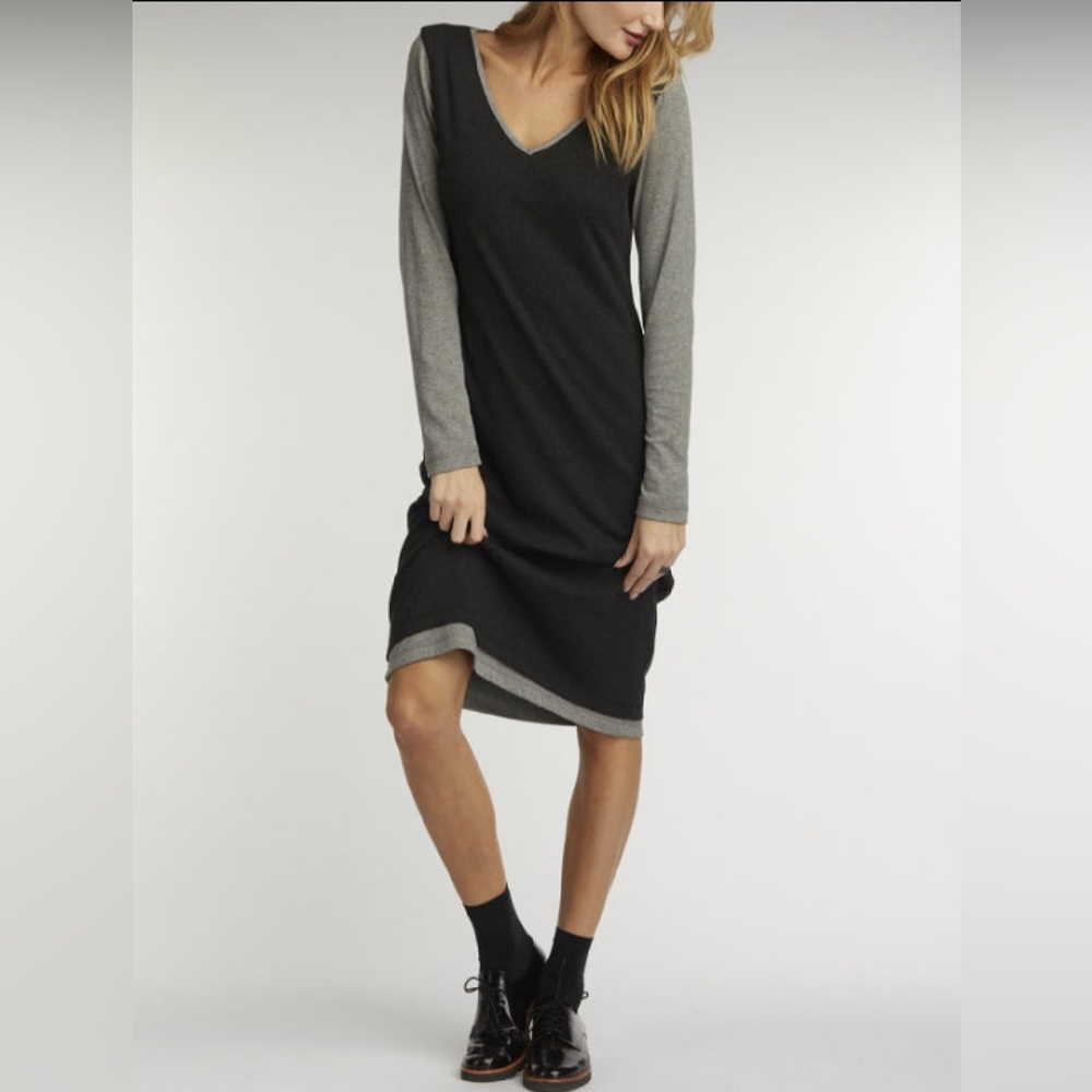 Indigenous Charcoal Long Sleeve Dress